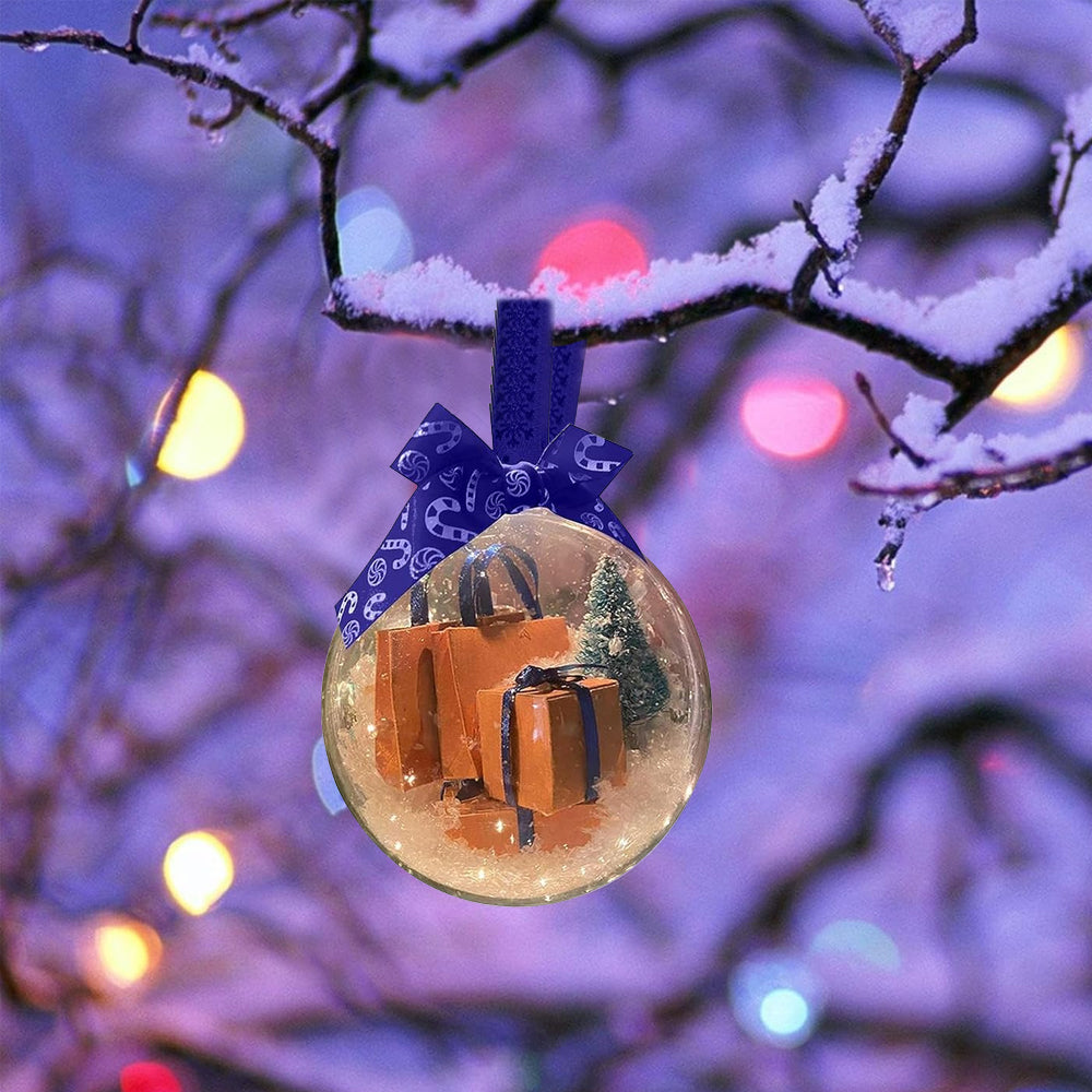 Mini Packages Clear Ball Ornaments Christmas Tree Decoration Home Decor
