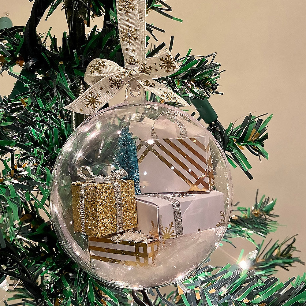 Mini Packages Clear Ball Ornaments Christmas Tree Decoration Home Decor