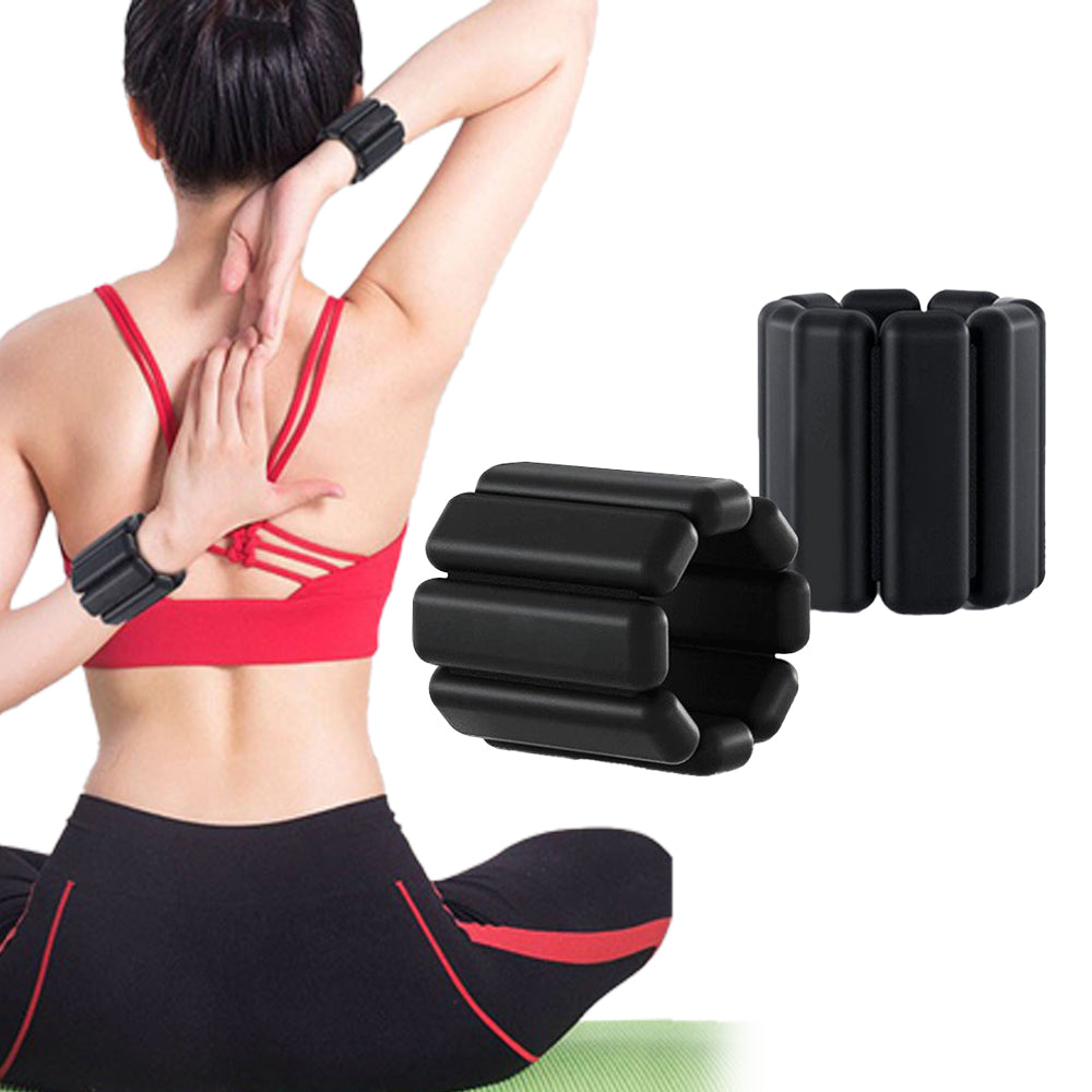 Pair of Adjustable Wrist Ankle Weights Unisex Strength Training Set Walking Running Gym