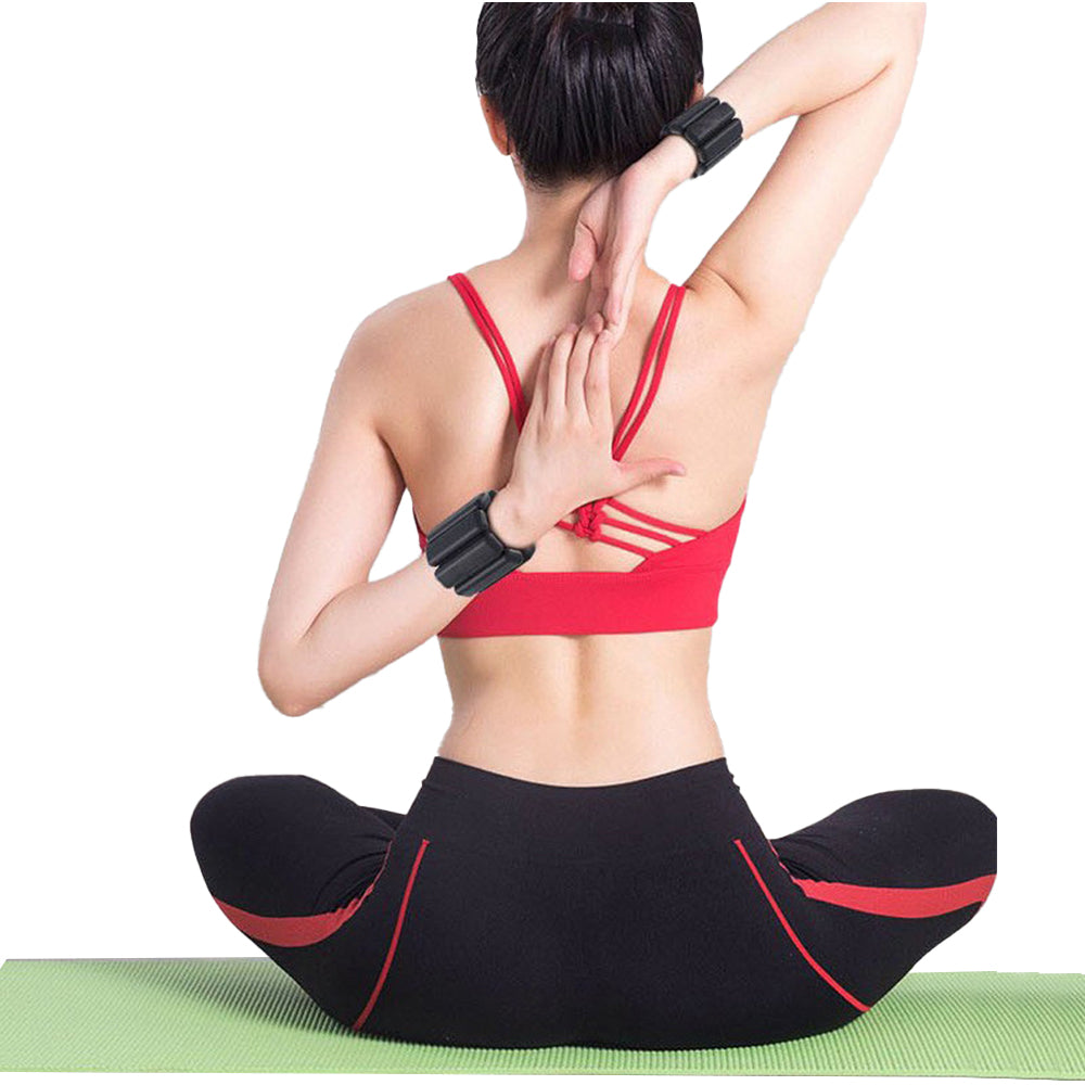 Pair of Adjustable Wrist Ankle Weights Unisex Strength Training Set Walking Running Gym