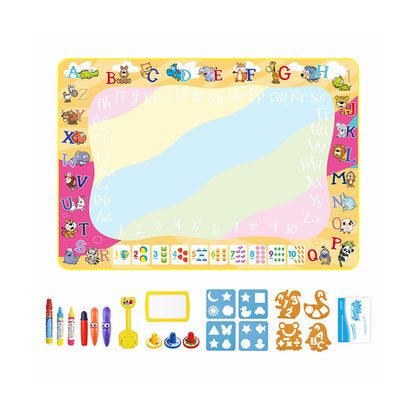 Water Drawing Mat Interesting Cartoon Doodle Toy Mat Reusable Kids Painting Coloring Board