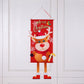 Merry Christmas Fabric Flag Santa Claus Snowman Banner Xmas Door Porch Hanging Decoration-Elk+Green Snowman+Red Santa Claus