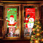 Merry Christmas Fabric Flag Santa Claus Snowman Banner Xmas Door Porch Hanging Decoration-Green Santa Claus+Red Snowman+Elf