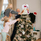 Angel Christmas Tree Topper Ornament with White Wings Treetop Angel for Xmas Decoration