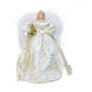 Angel Christmas Tree Topper Ornament with White Wings Treetop Angel for Xmas Decoration
