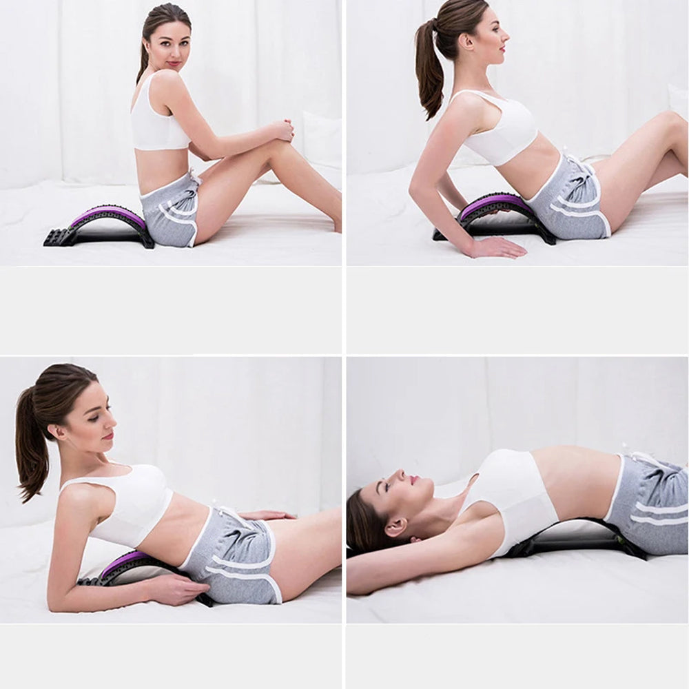Four-Level Back Support Stretcher Pain Relief Massager