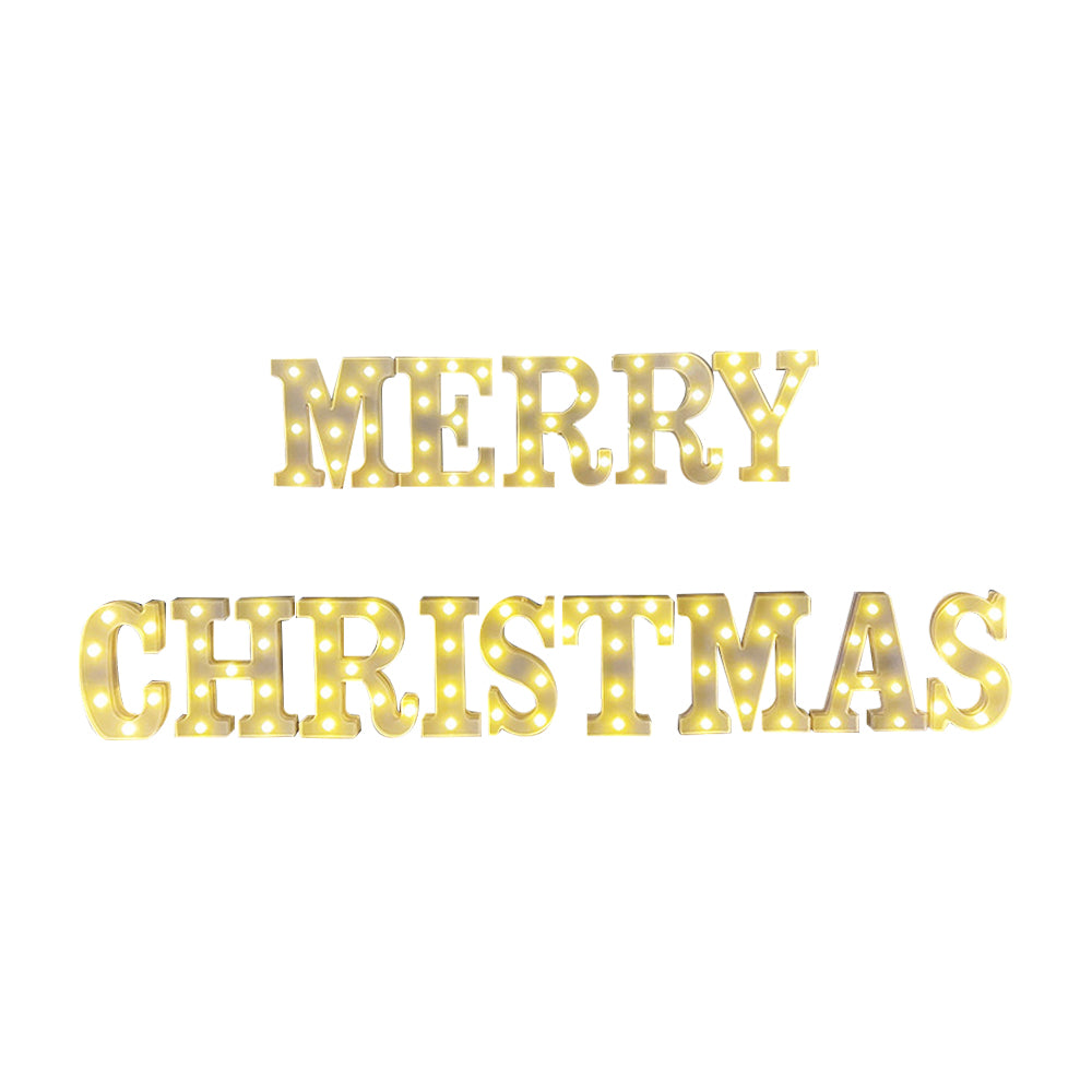 14 LED Separate Letters Christmas Lights 'MERRY CHRISTMAS'