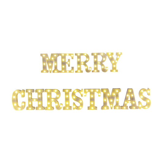 14 LED Separate Letters Christmas Lights 'MERRY CHRISTMAS'
