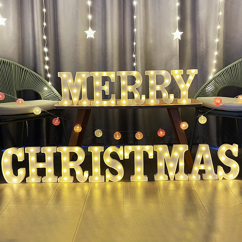 14 LED Separate Letters Christmas Lights 'MERRY CHRISTMAS'