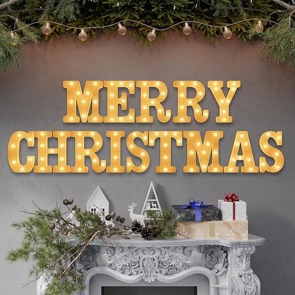 14 LED Separate Letters Christmas Lights 'MERRY CHRISTMAS'