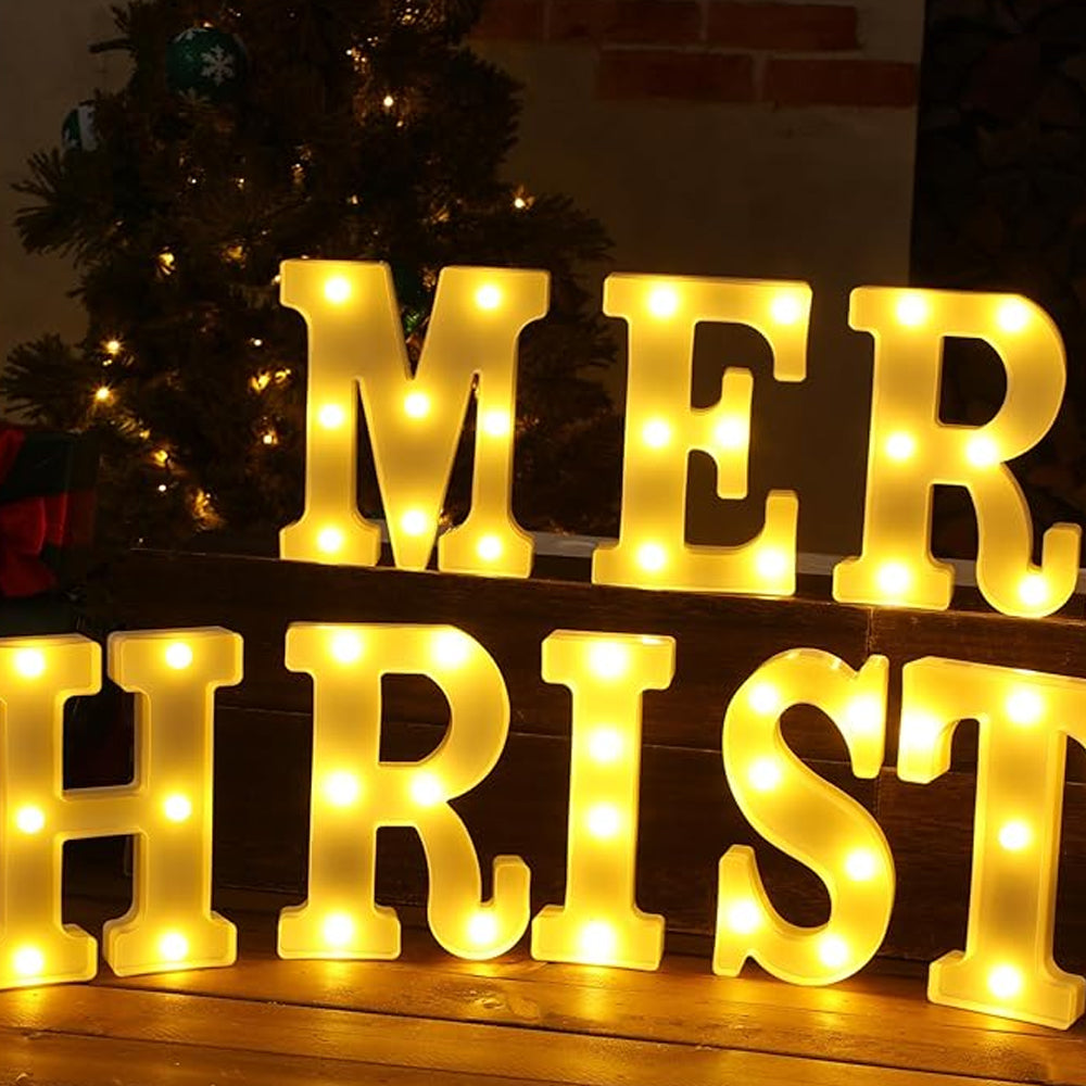 14 LED Separate Letters Christmas Lights 'MERRY CHRISTMAS'
