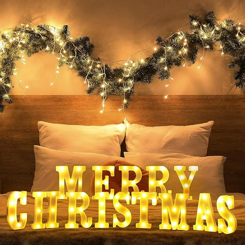 14 LED Separate Letters Christmas Lights 'MERRY CHRISTMAS'