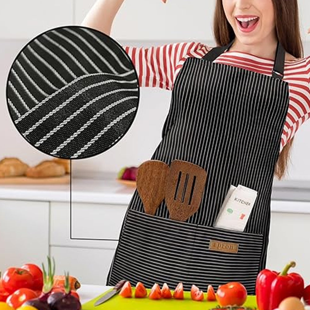 Kitchen Adjustable Cooking Aprons with 2 Pockets