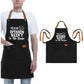 Kitchen Letters Printed Adjustable Cooking Aprons with 3 Pockets-Your Opinion Wasn't in the Recipe