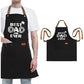 Kitchen Letters Printed Adjustable Cooking Aprons with 3 Pockets-Best Dad Ever