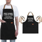 Kitchen Letters Printed Adjustable Cooking Aprons with 3 Pockets-Don't Worry