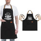 Kitchen Letters Printed Adjustable Cooking Aprons with 3 Pockets-Good Looking is Cooking