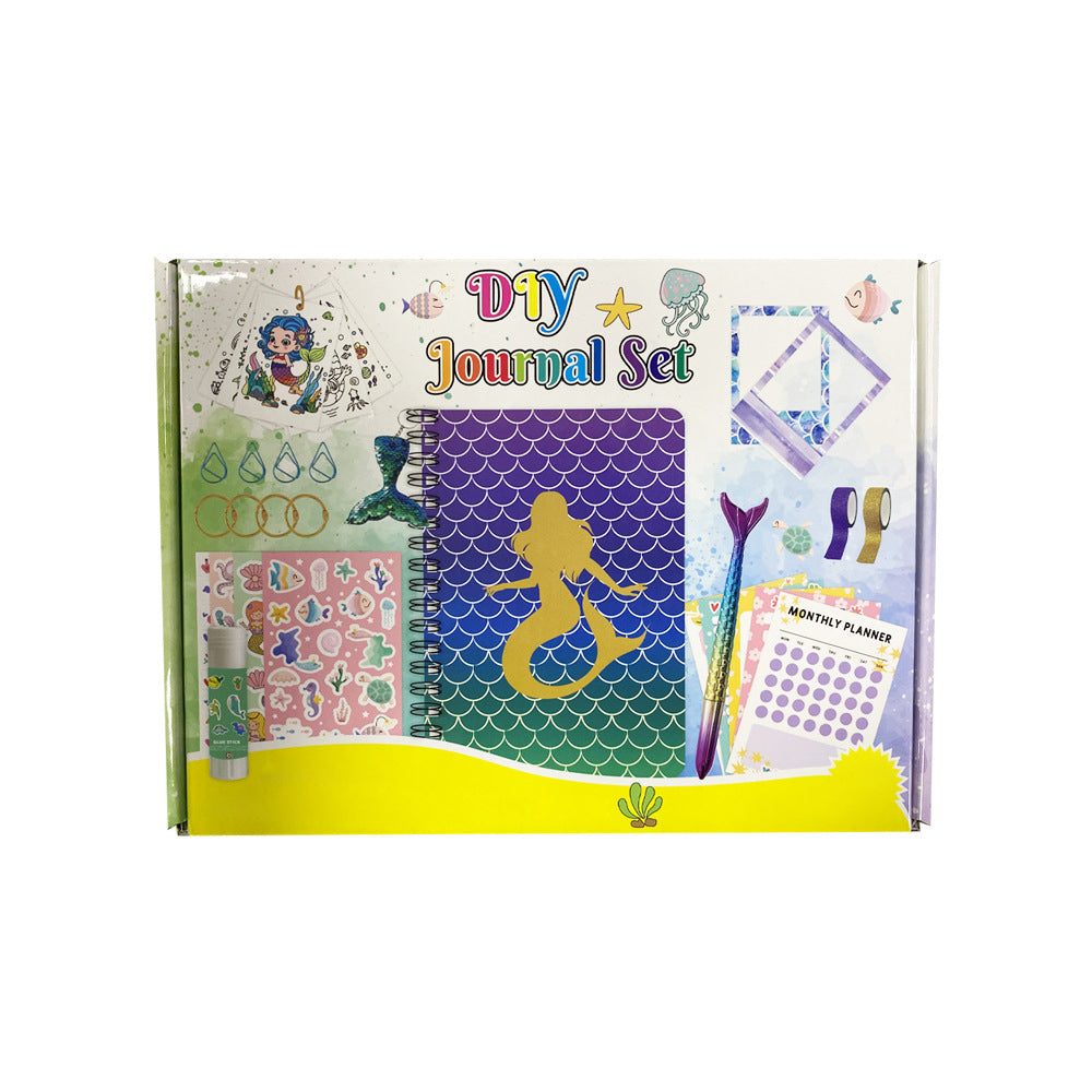 Mermaid DIY Journal Kit for Girls Scrapbooking and Diary Supplies Stickers Set