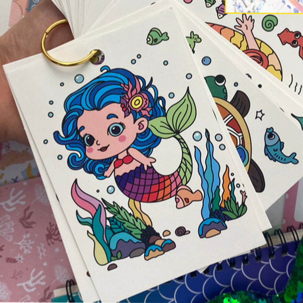 Mermaid DIY Journal Kit for Girls Scrapbooking and Diary Supplies Stickers Set
