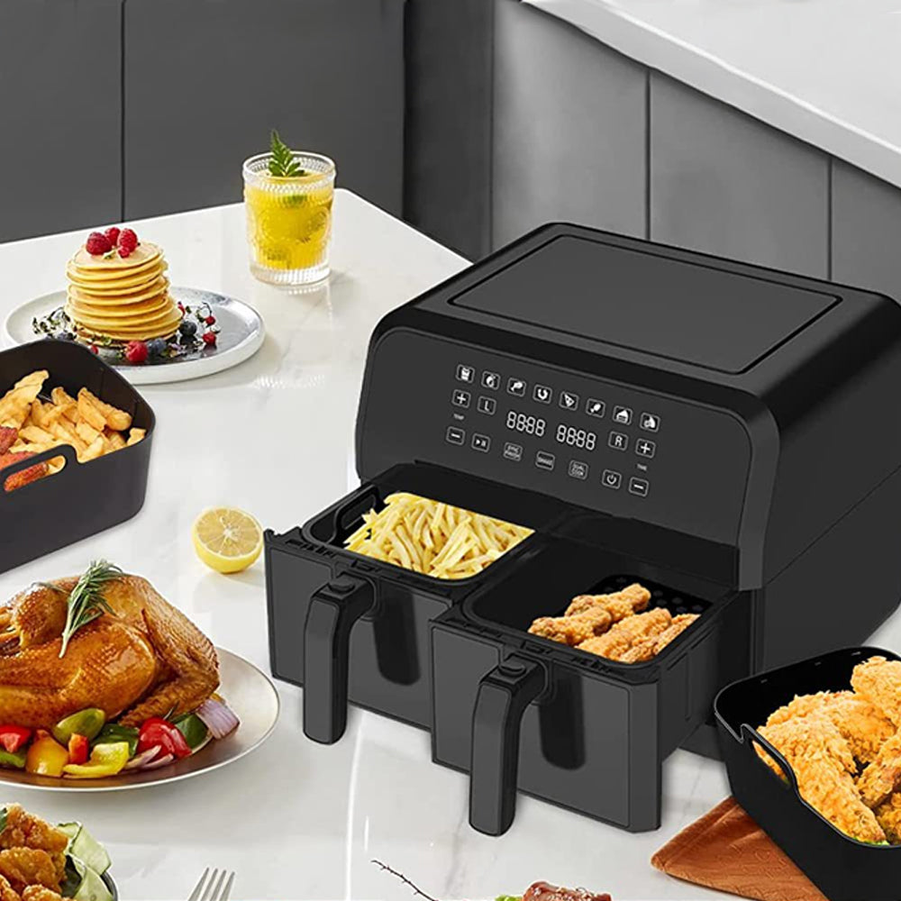 6Pcs Air Fryer Rack Accessory Set Silicone Liner for Ninja Dual AF300UK AF400UK