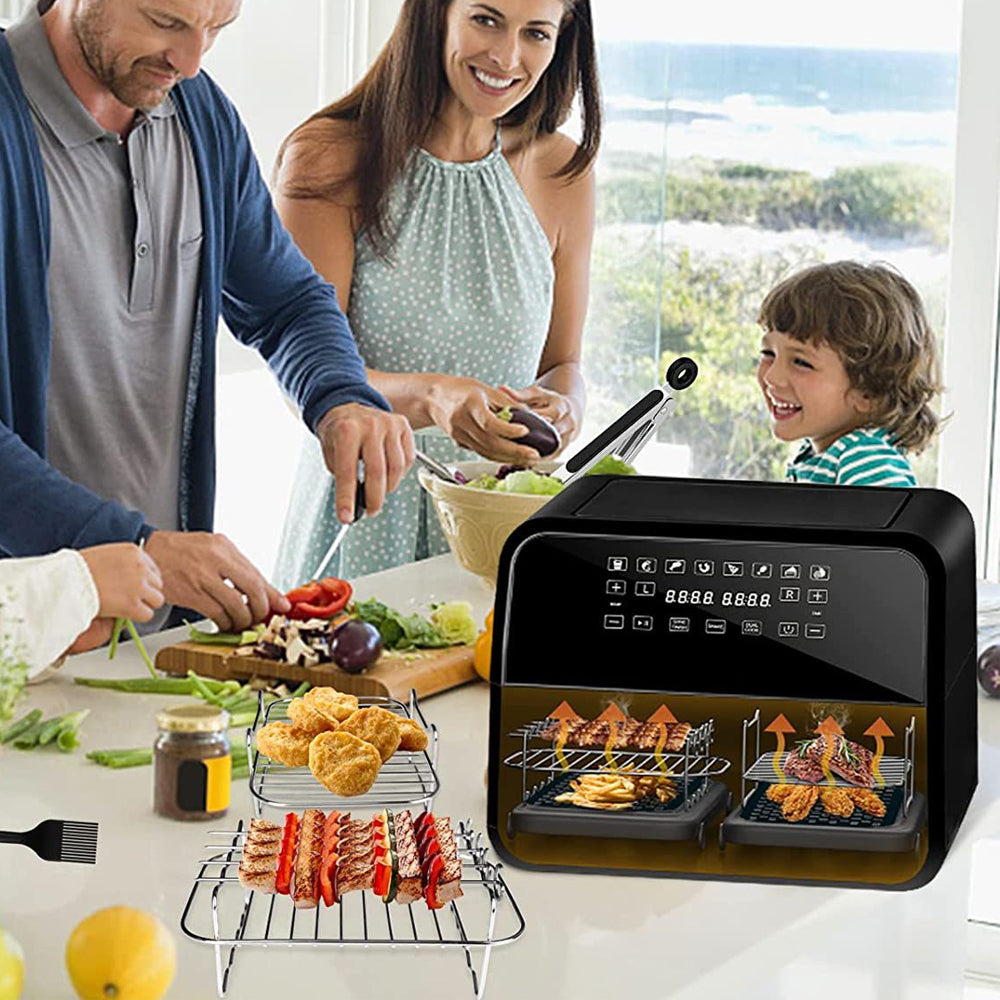 6Pcs Air Fryer Rack Accessory Set Silicone Liner for Ninja Dual AF300UK AF400UK