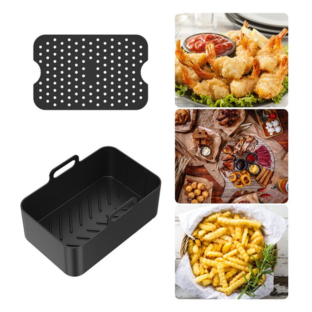 6Pcs Air Fryer Rack Accessory Set Silicone Liner for Ninja Dual AF300UK AF400UK