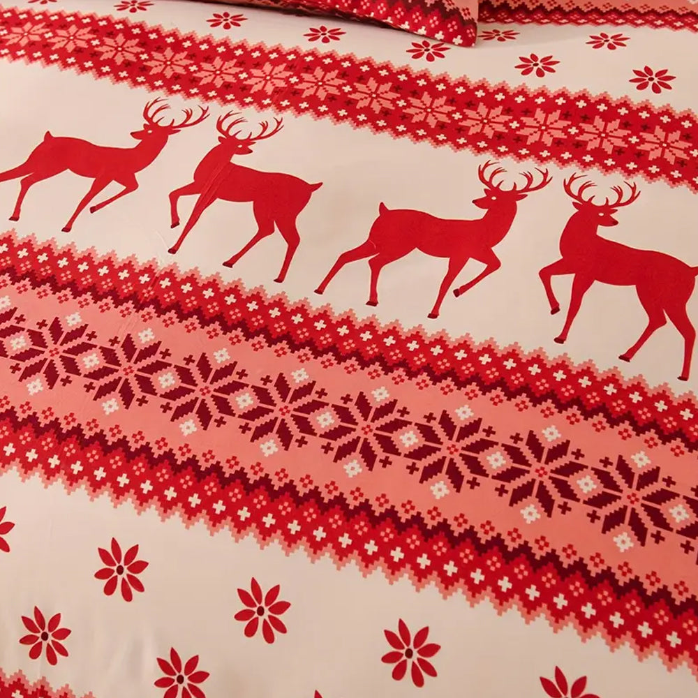 2Pcs/3Pcs Christmas Bedding Set Double Queen Size Quilt Cover Pillowcases Set