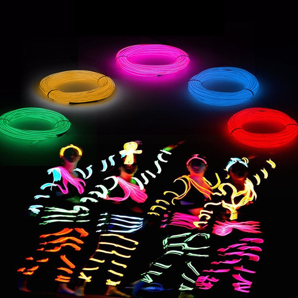 EL Wire Neon Glowing Light Strip for Halloween Christmas Party