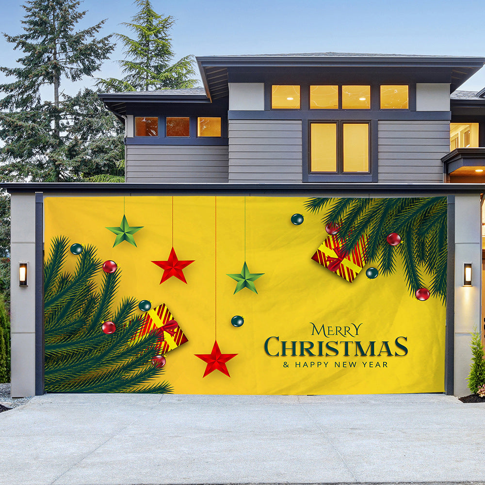 Christmas Garage Door Banner Decoration Hanging Christmas Backdrop Decoration