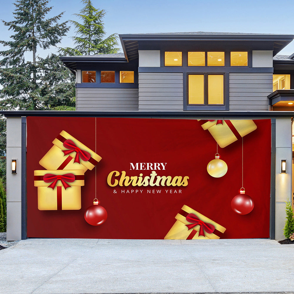 Christmas Garage Door Banner Decoration Hanging Christmas Backdrop Decoration
