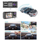 3 Channel Dash Cam Front and Rear Inside 1080P Full HD 170 Degree Wide Angle Dashboard Camera with 32GB SD Card