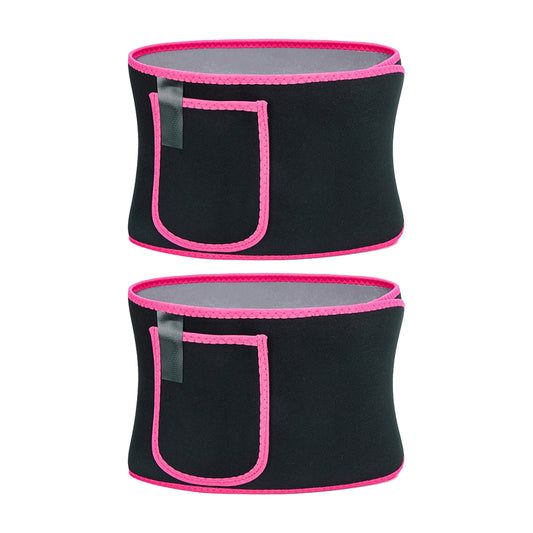 2Pcs Women Waist Trainer Sweat Band Sport Waist Shaper Belt