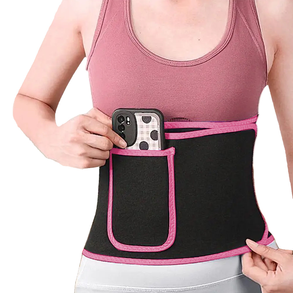 2Pcs Women Waist Trainer Sweat Band Sport Waist Shaper Belt