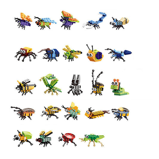 Christmas Advent Calendar Insects Series Building Blocks Toy