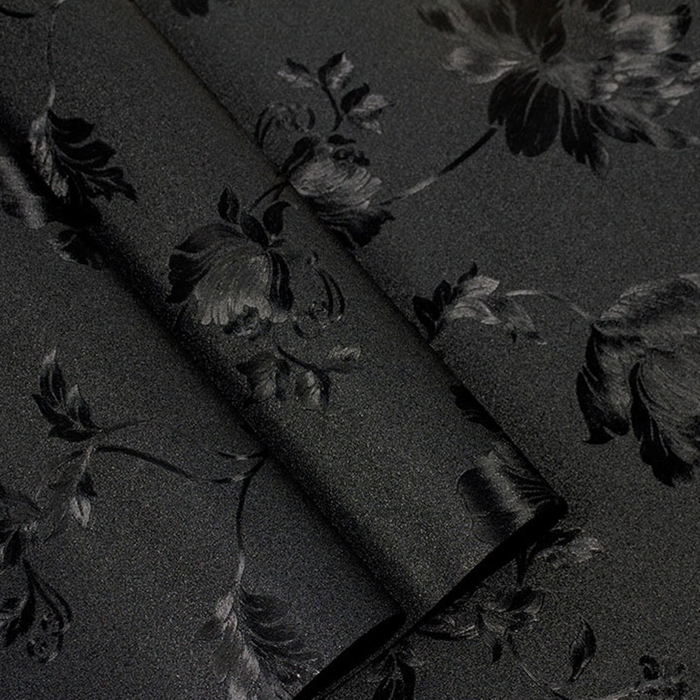 Static Cling Total Blackout Window Film Two Way Window Privacy Film100% UV Sun Blocking-Peonies