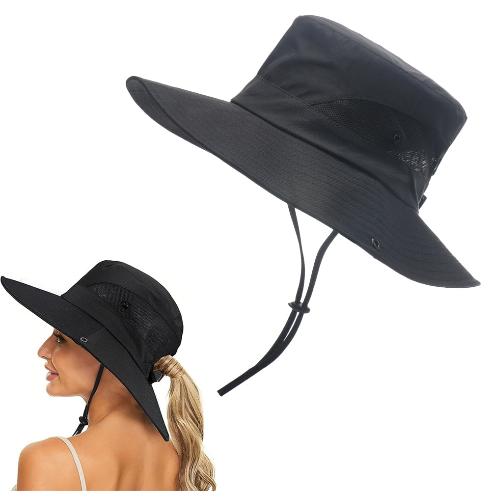Sun Hat Bucket Hat Wide Brim Anti-UV Protection Hiking Fisherman Breathable Hat