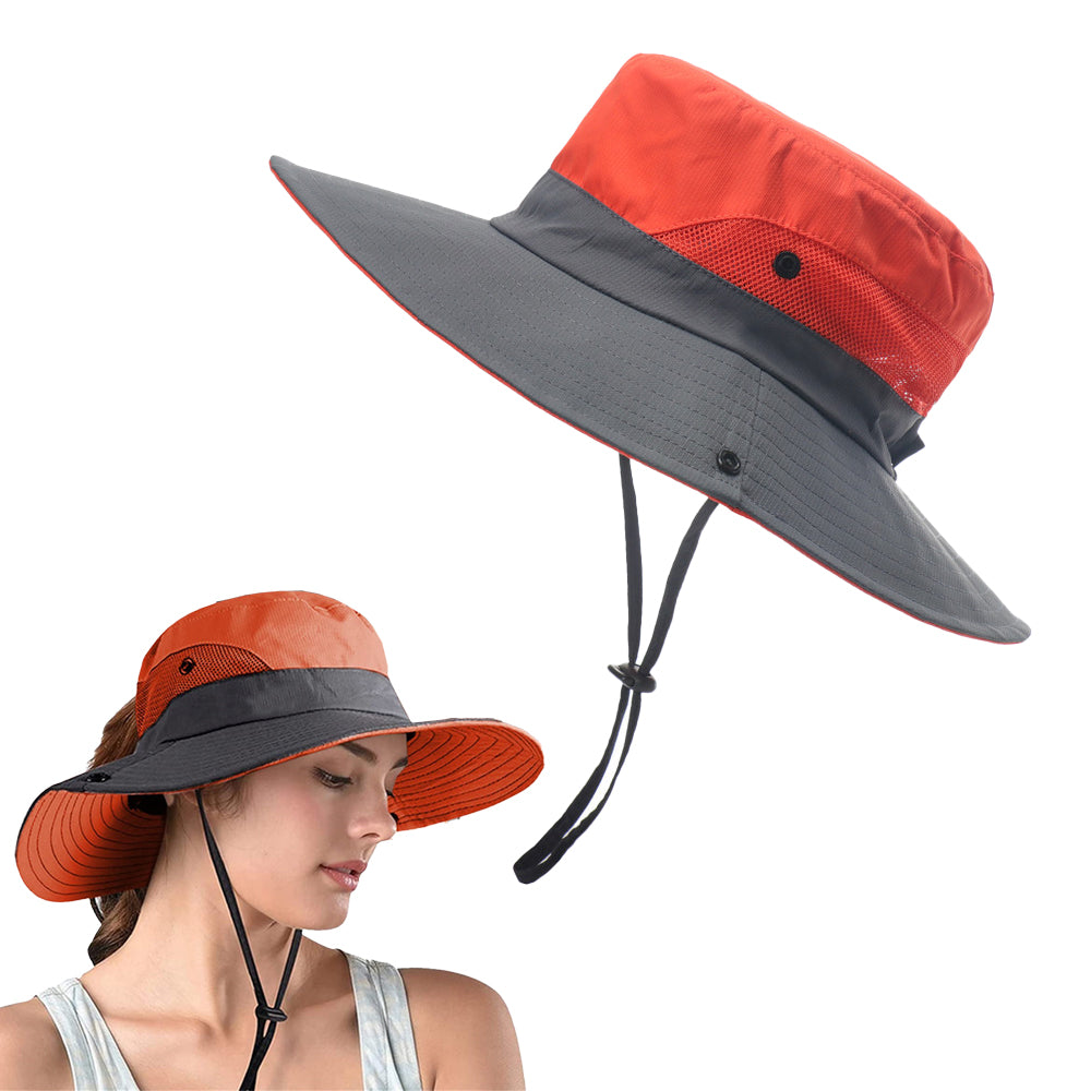 Sun Hat Bucket Hat Wide Brim Anti-UV Protection Hiking Fisherman Breathable Hat