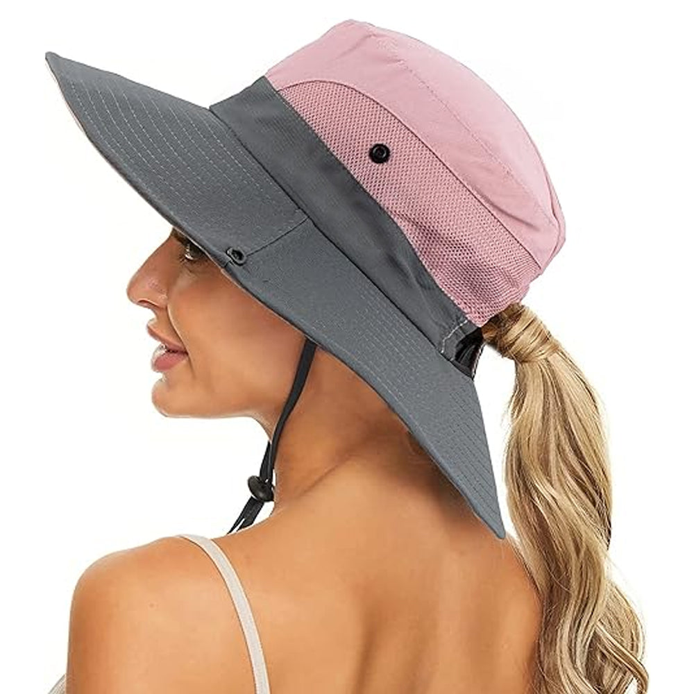 Sun Hat Bucket Hat Wide Brim Anti-UV Protection Hiking Fisherman Breathable Hat