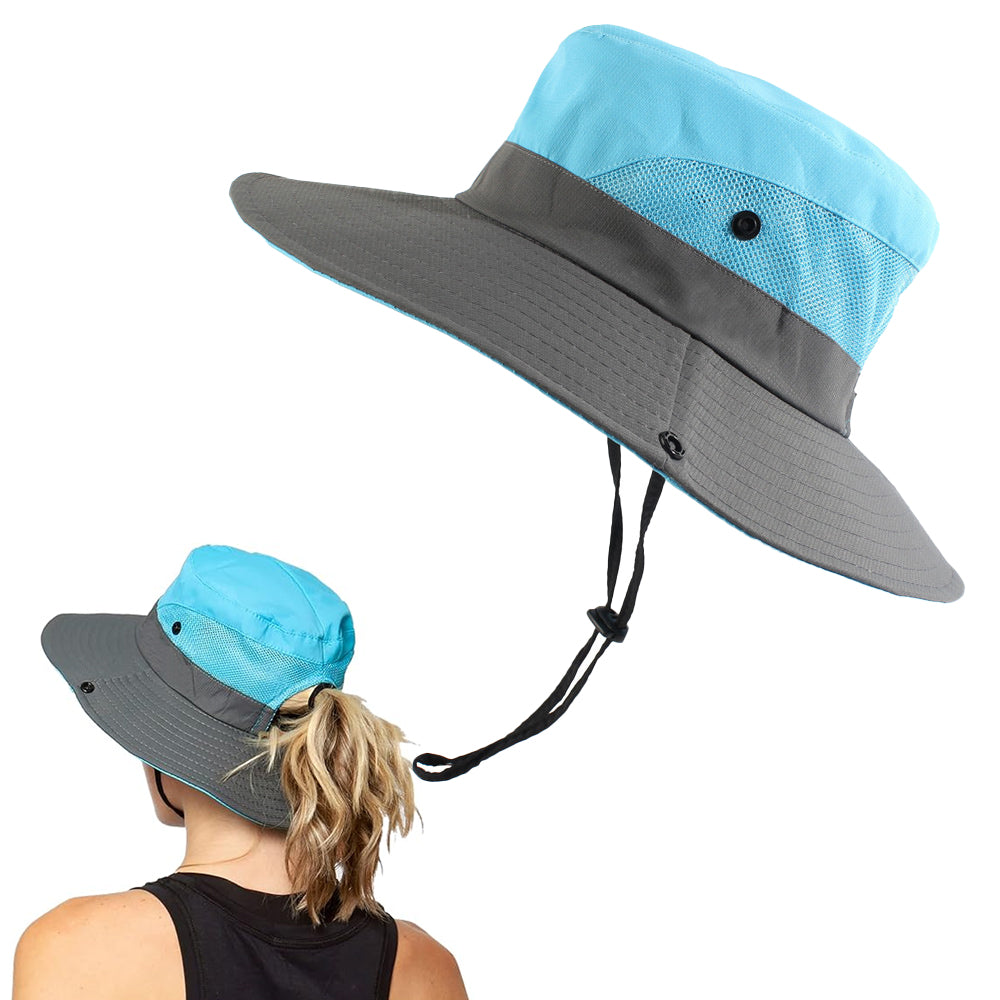 Sun Hat Bucket Hat Wide Brim Anti-UV Protection Hiking Fisherman Breathable Hat