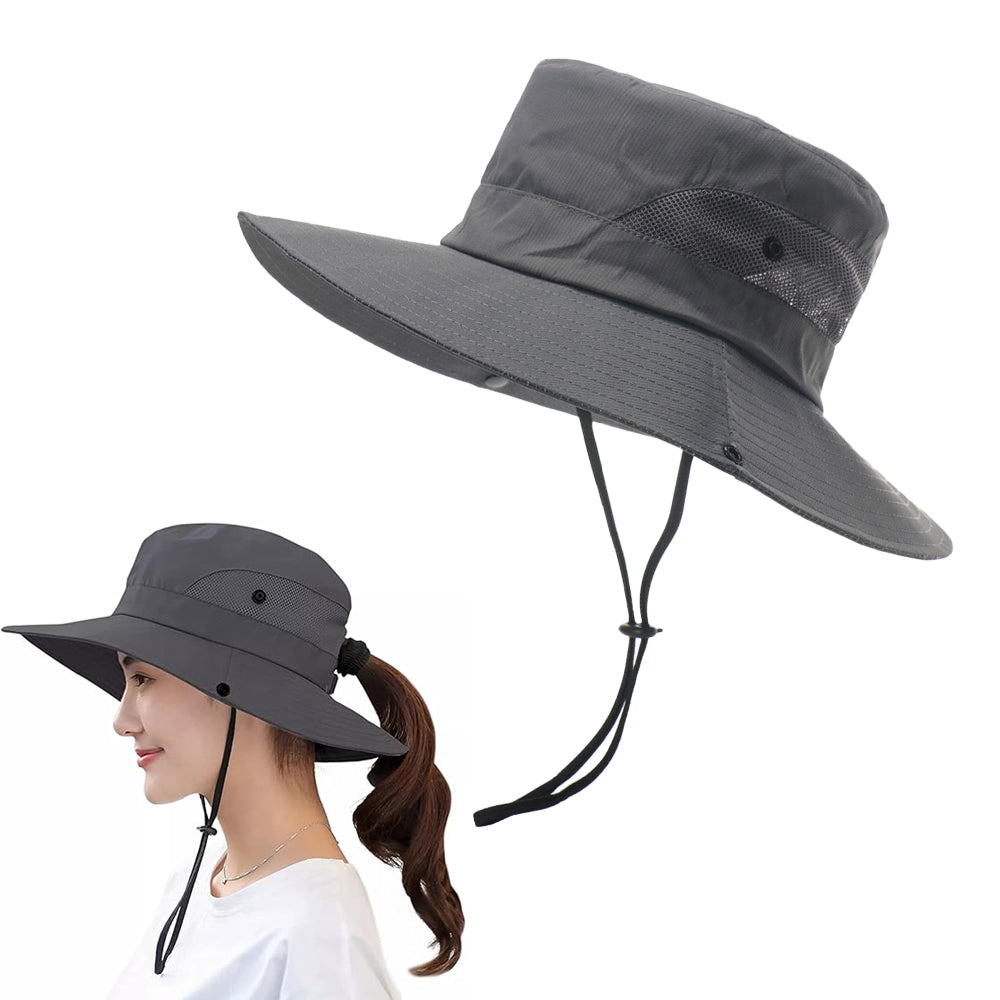 Sun Hat Bucket Hat Wide Brim Anti-UV Protection Hiking Fisherman Breathable Hat