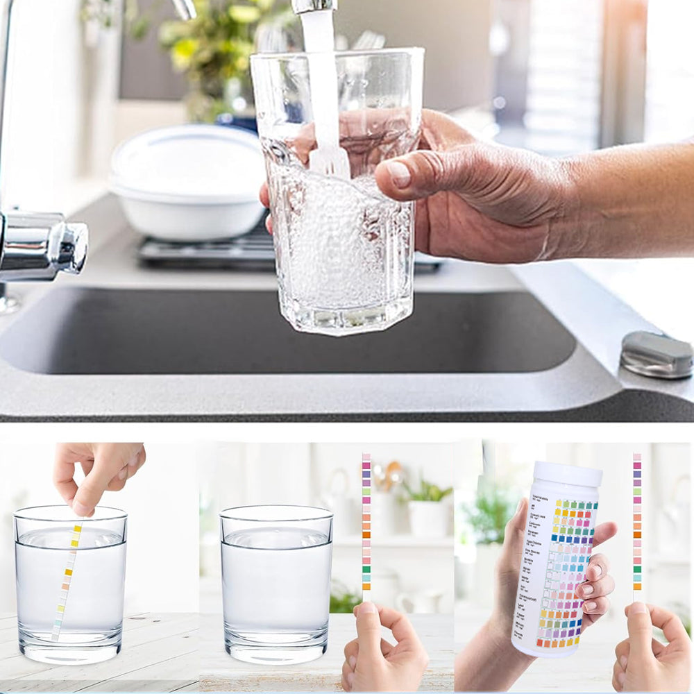 50Pcs 16-in-1 Drinking Water Test Kit Strips Home Water Quality Test Strips Set