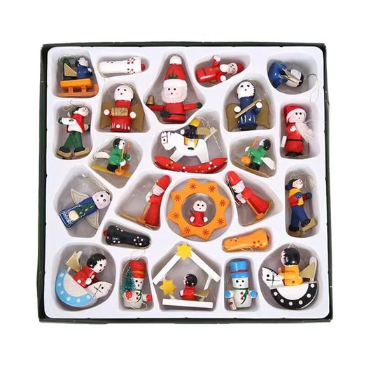 Christmas Tree Oranments 24 Days Countdown Advent Calendar
