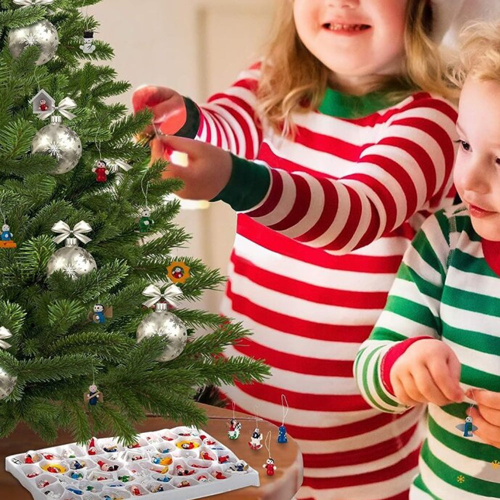 Christmas Tree Oranments 24 Days Countdown Advent Calendar