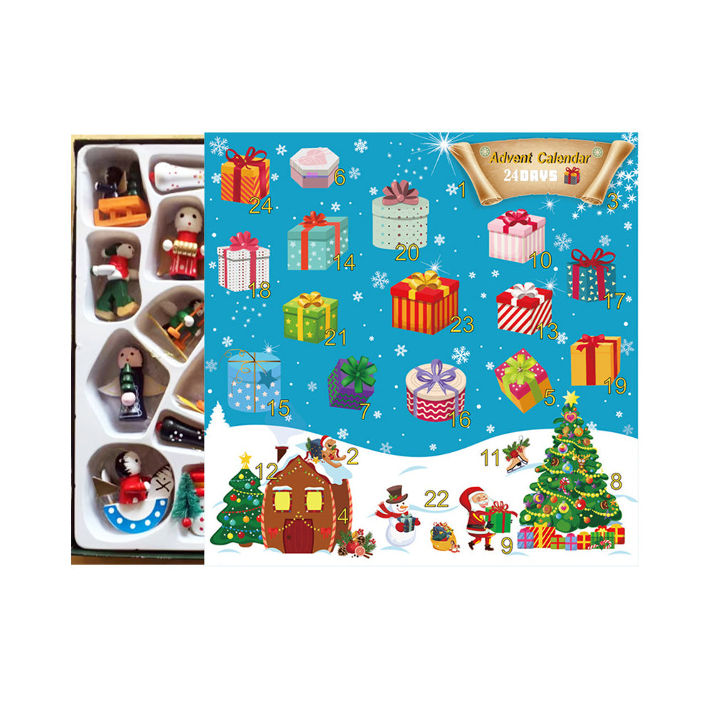 Christmas Tree Oranments 24 Days Countdown Advent Calendar