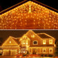 Solar Christmas String Lights Curtain Lights Led Christmas Twinkle Lights for Holiday