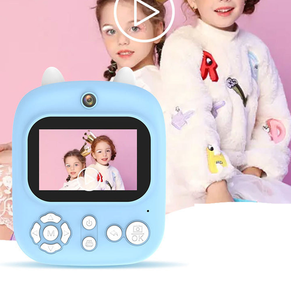 Instant Print Camera for Kids with 32GB Memory Card and 3 Rolls Print Paper