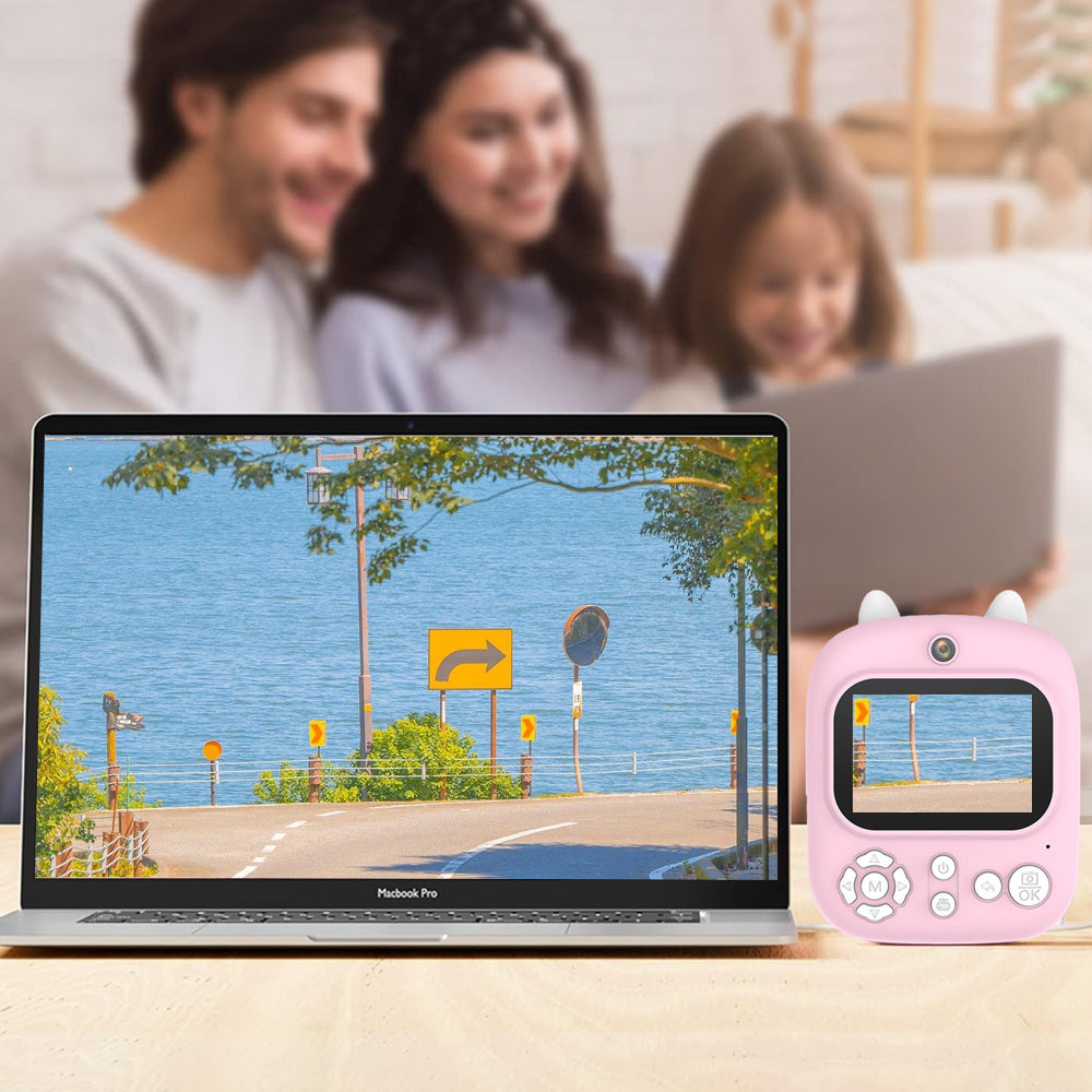 Instant Print Camera for Kids with 32GB Memory Card and 3 Rolls Print Paper