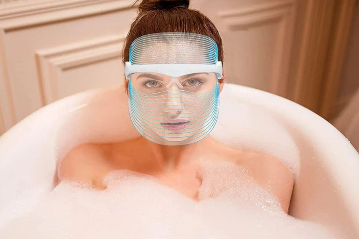 7 Color LED Face Mask Light Upgraded Red Light Therapy for Face Skin Care Mask Rechargeable Skin Treatment Mask
