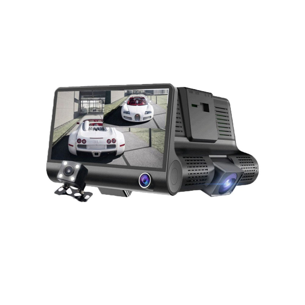 1080P Dash Cam Wide-Angle Car Driving Recorder With Rear View Camera