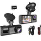 Front and Rear Inside 3 Channel Car Dash Cam with 32GB Card